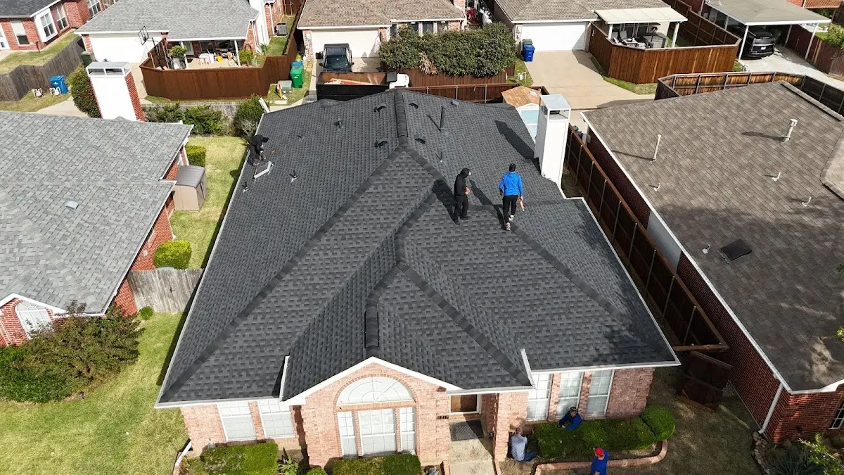 Commercial Roofing work in progress on a Ladera Heights property